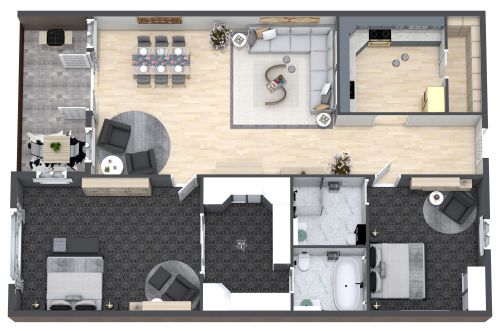 1500 sq ft Condo Floor Plan