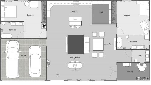 Ranch Floor Plan for Retirees