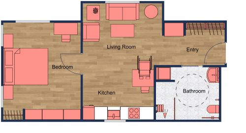 Floor Plan with Accessible Bathroom