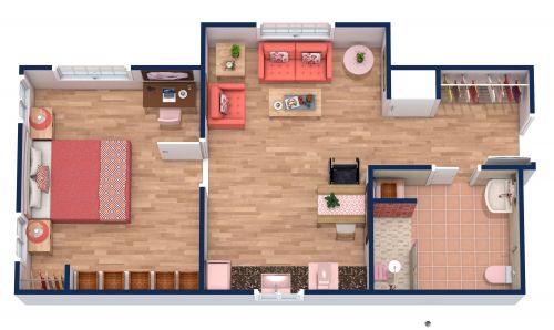 Floor Plan with Accessible Bathroom