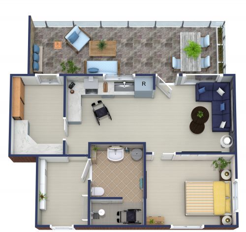 Floor Plan with ADA Shower