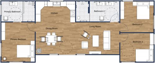Residential Floor Plan with ADA Bathroom