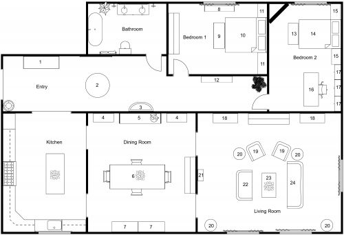 Luxury Floor Plan for a Retirement Couple