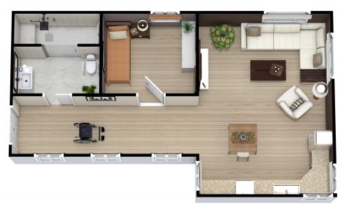 Floor Plan with ADA Compliant Bathroom