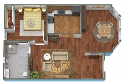 Floor Plan for Single Floor Retirement Town House