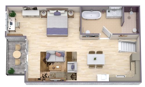 Loft Floor Plan for Seniors