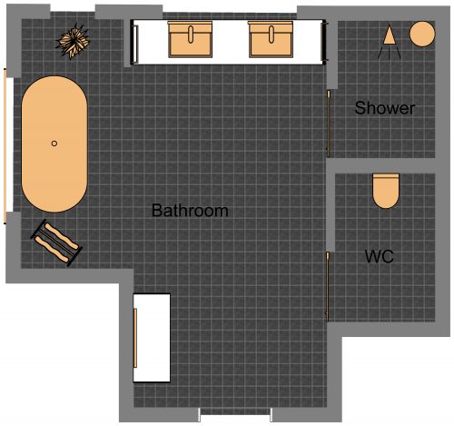 Floor Plan with Jack and Jill Bathroom