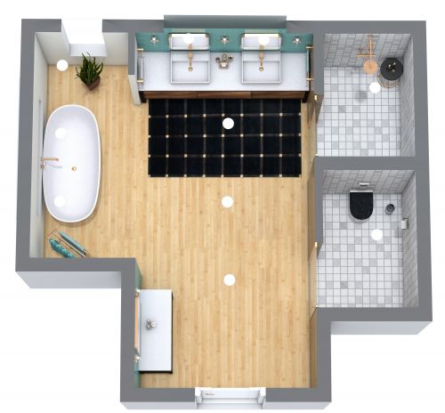Floor Plan with Jack and Jill Bathroom
