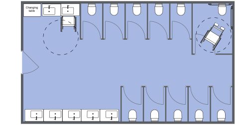 ADA Bathroom Layout For Women