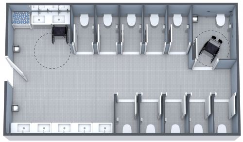 ADA Bathroom Layout For Women