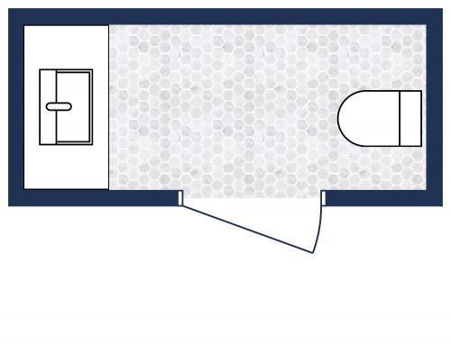 Powder Bathroom Layout