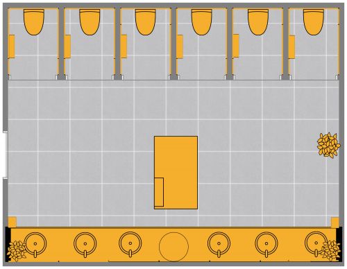 Public Restroom Floor Plan