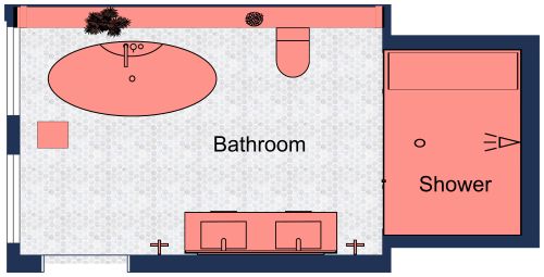 Bathroom Floor Plan Separate Shower