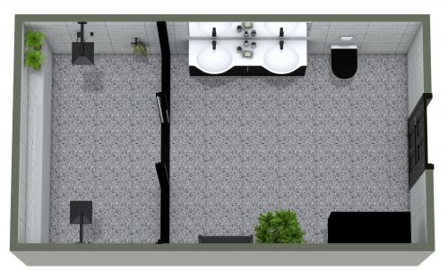 Black and White Modern Bathroom