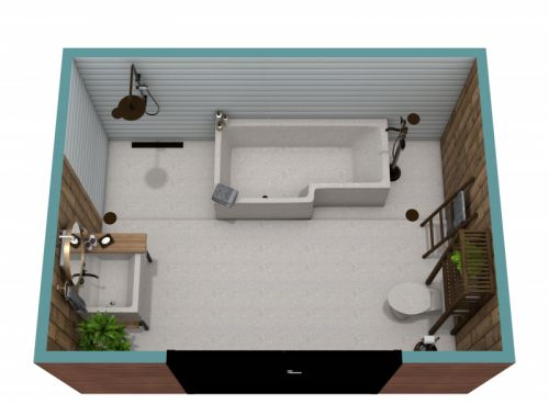 Rustic Shower Floor Plan