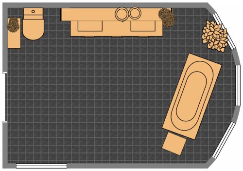 Dark Rustic Bathroom Layout 