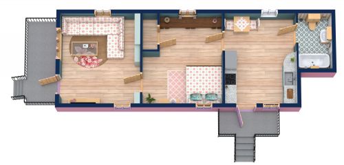 Simple Shotgun House Floor Plan