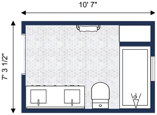 10x7 Bathroom Floor Plan
