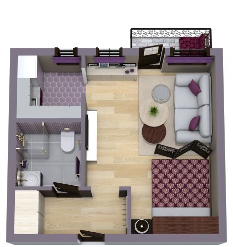 24 sqm Condo Floor Plan