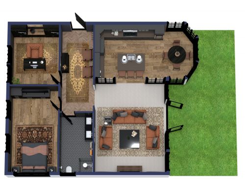 Semi Open Floor Plan