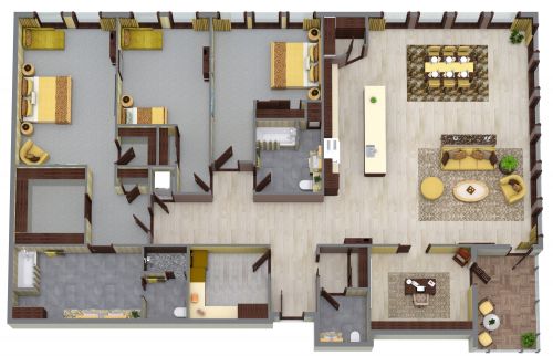 3 Bedroom Condo Floor Plan