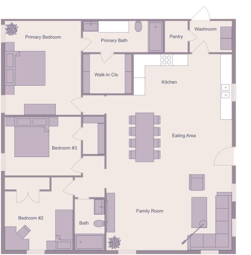 1600 sq ft Barndominium Floor Plan
