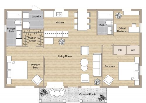 1100 sq ft House Plan