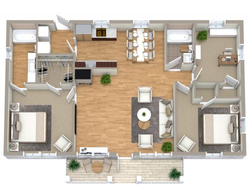 1100 sq ft House Plan