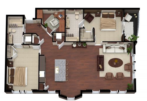 Condo Floor Plan 2 Bedroom