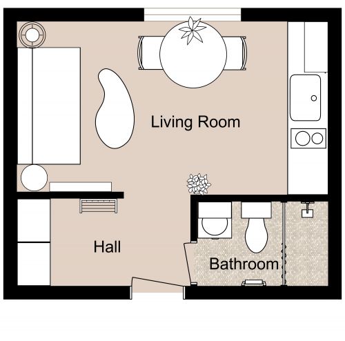 18 sqm Condo Floor Plan