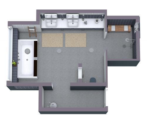 Jack and Jill Bathroom Floor Plan Idea