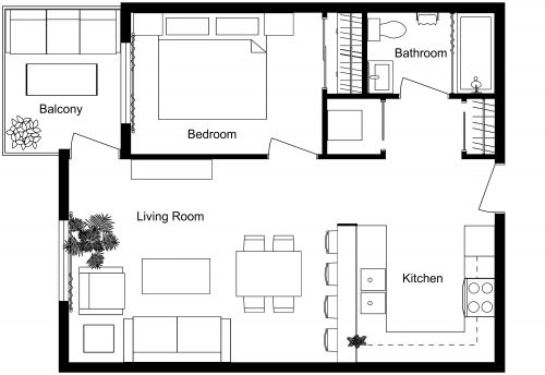 Small Condominium Floor Plan​