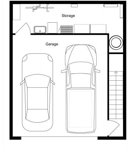 Condo Floor Plan with Garage​