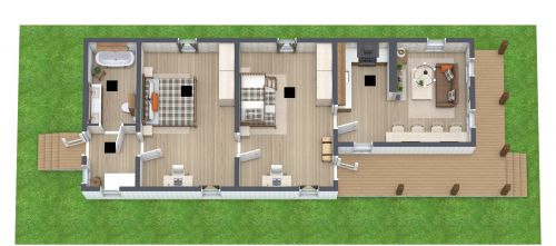 Original Shotgun House Floor Plan