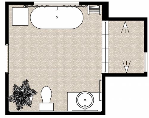 Rustic Bathroom Layout