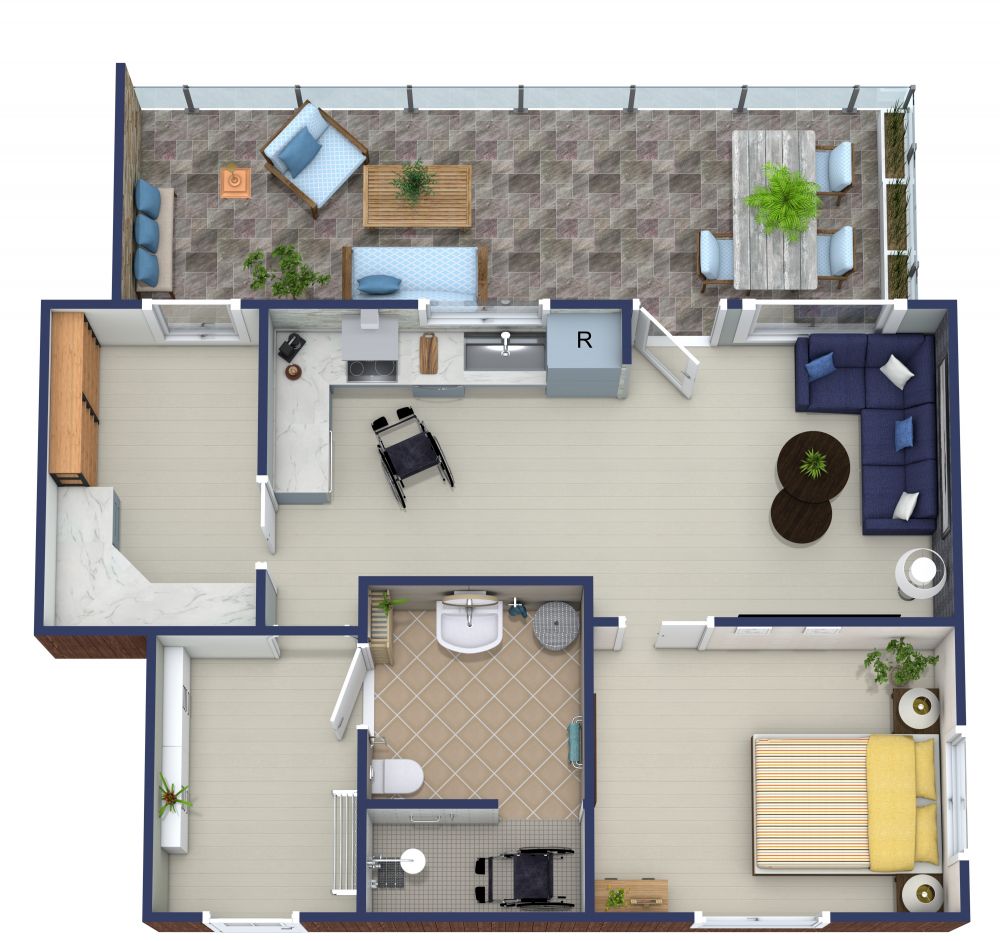 ADA 3D Floor Plan