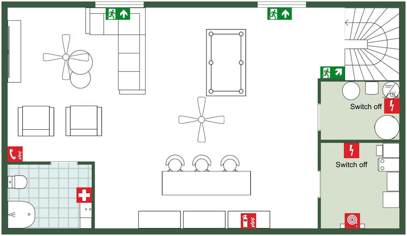 2D Basement Evacuation Plan