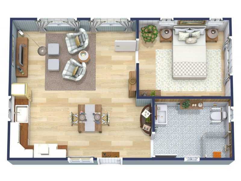 3d rendering of a senior apartment