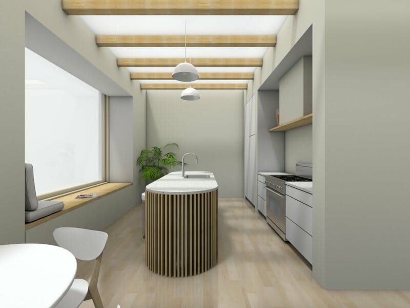 Circular kitchen island design