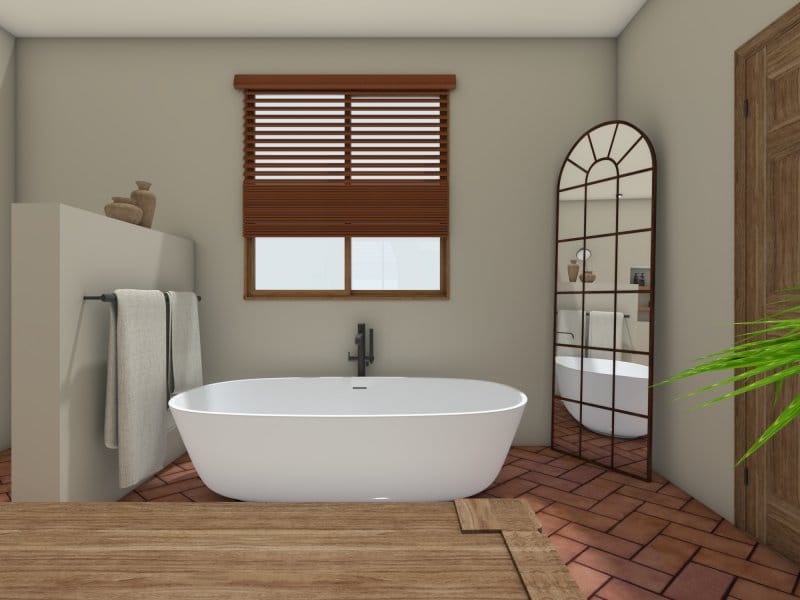 Color palette southwestern bathroom style