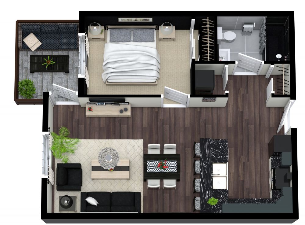 Condo 3D Floor Plan Examples