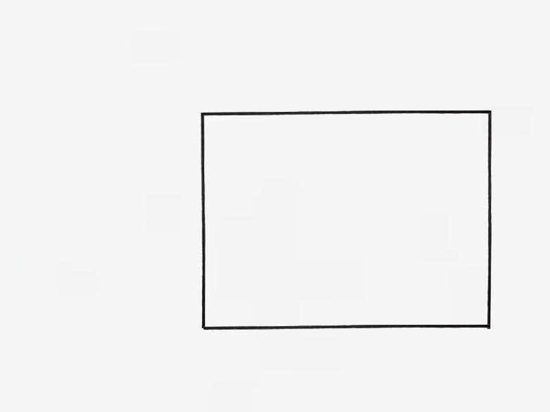 Hand drawn floor plan first room