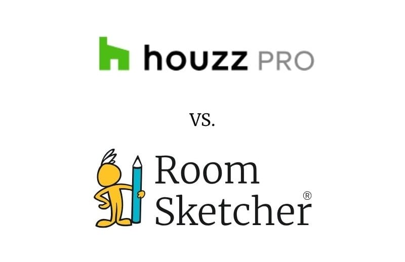 Houzz Pro logo vs. RoomSketcher logo.