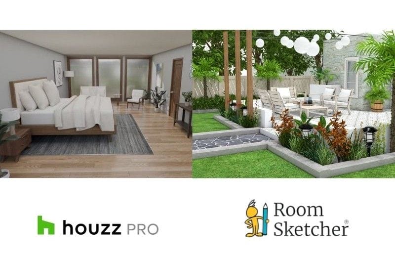Houzz Pro vs. RoomSketcher 3D visualization comparison