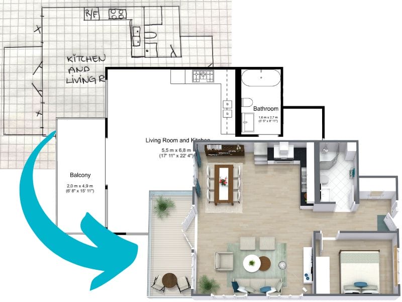 Order Floor Plans with RoomSketcher