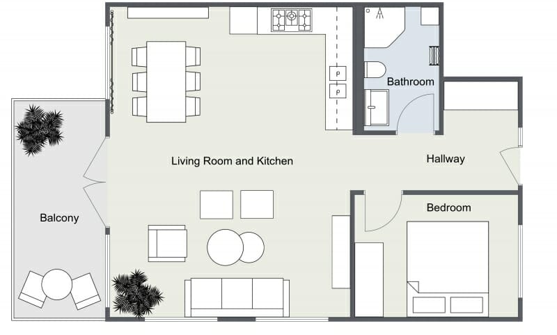 2D floor plan profile standard light