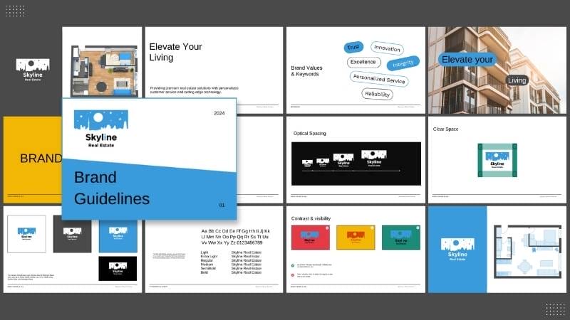 Real estate branding example of guide