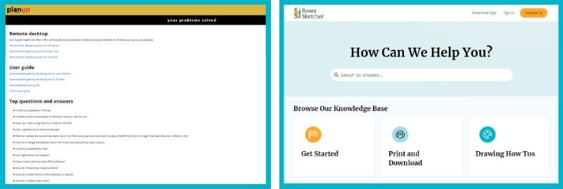 Help Center comparison