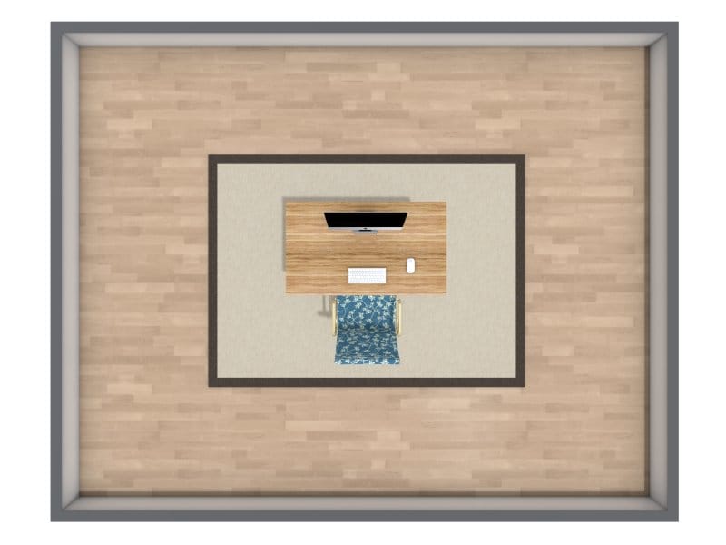 Rug size for office
