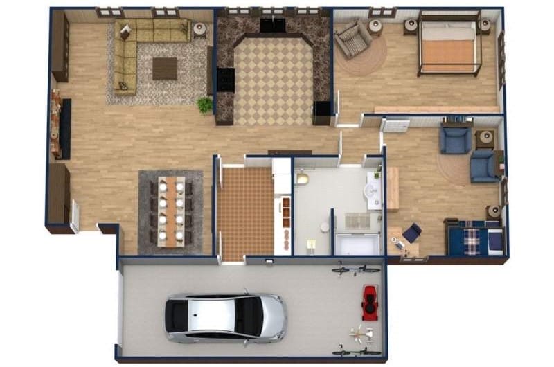 Floor plan of a senior cottage